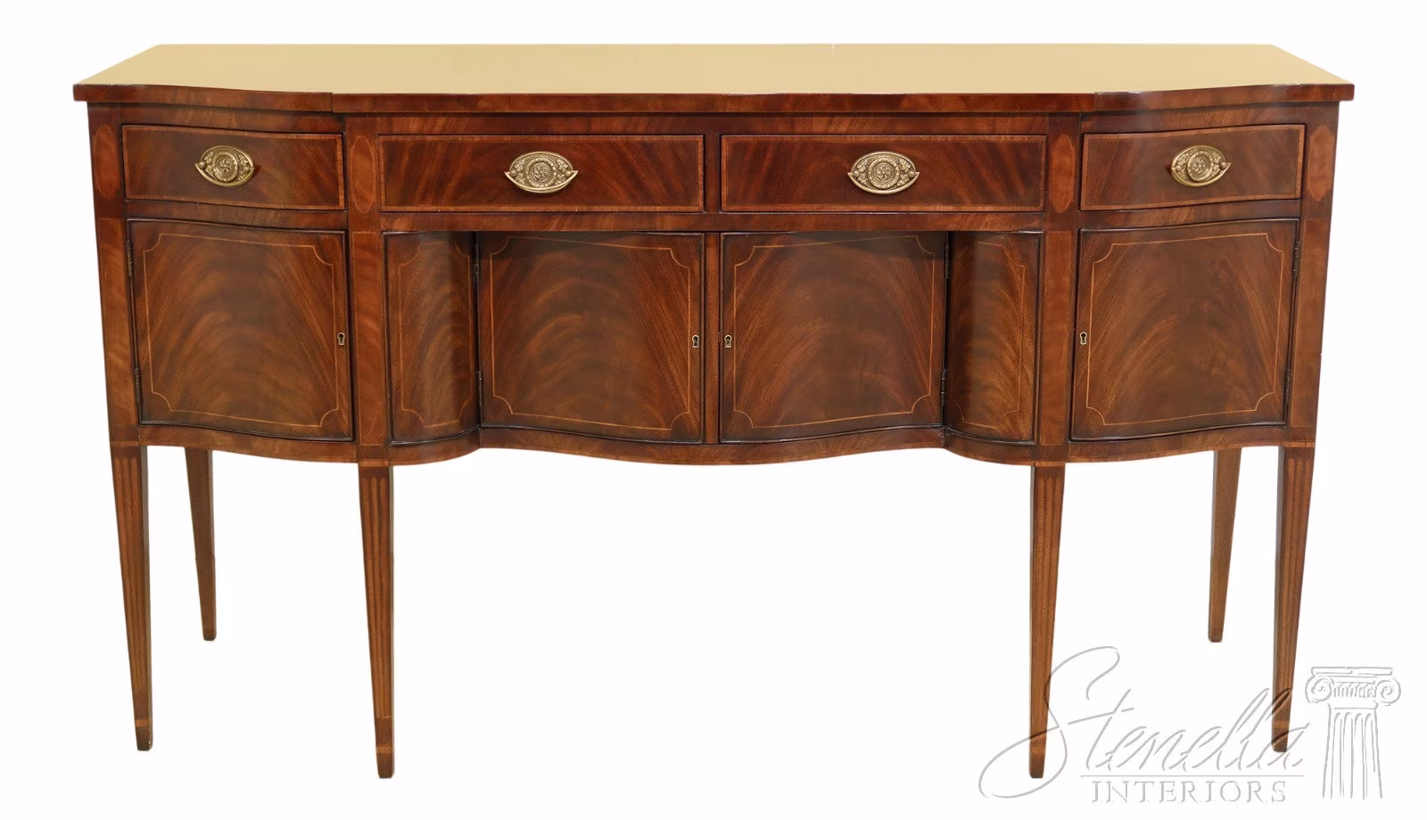 48686Ec Ej Victor Federal Style Inlaid Mahogany Sideboard