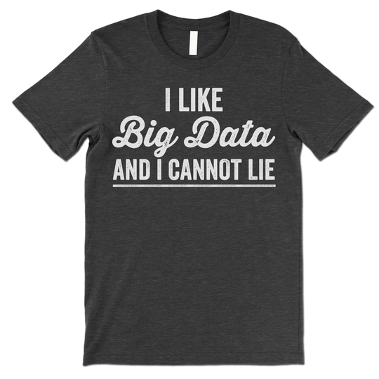 I Like Big Data Shirt. & Cannot Lie. Tshirt. Analyst Developer Database Administrator Scientist
