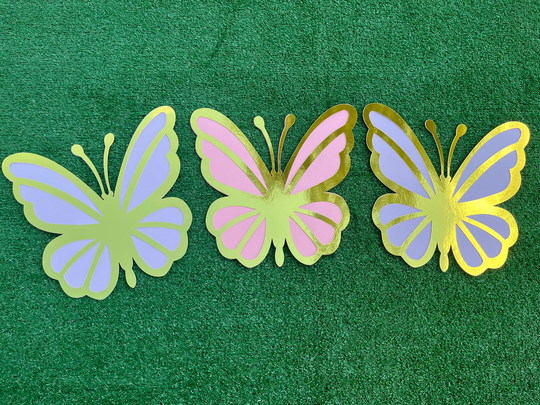 Set Of 3 Large 3D Butterflies For Birthday Decorations, Wall Art Table, Baby Shower, Event & Nursery Decor, Backdrop Decoration