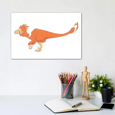 Deinonychus Pencil Drawing with Digital Color by Alice Turner - Graphic Art Print