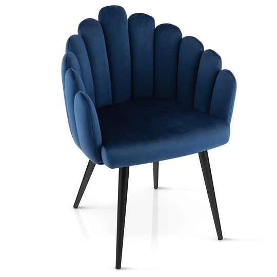 Modern Arm Dining Chairs Velvet Vanity Chair with High Back