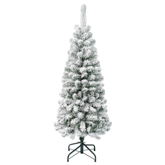 First Traditions™ 4.5 ft. Acacia Pencil Slim Flocked Tree - 4.5 ft