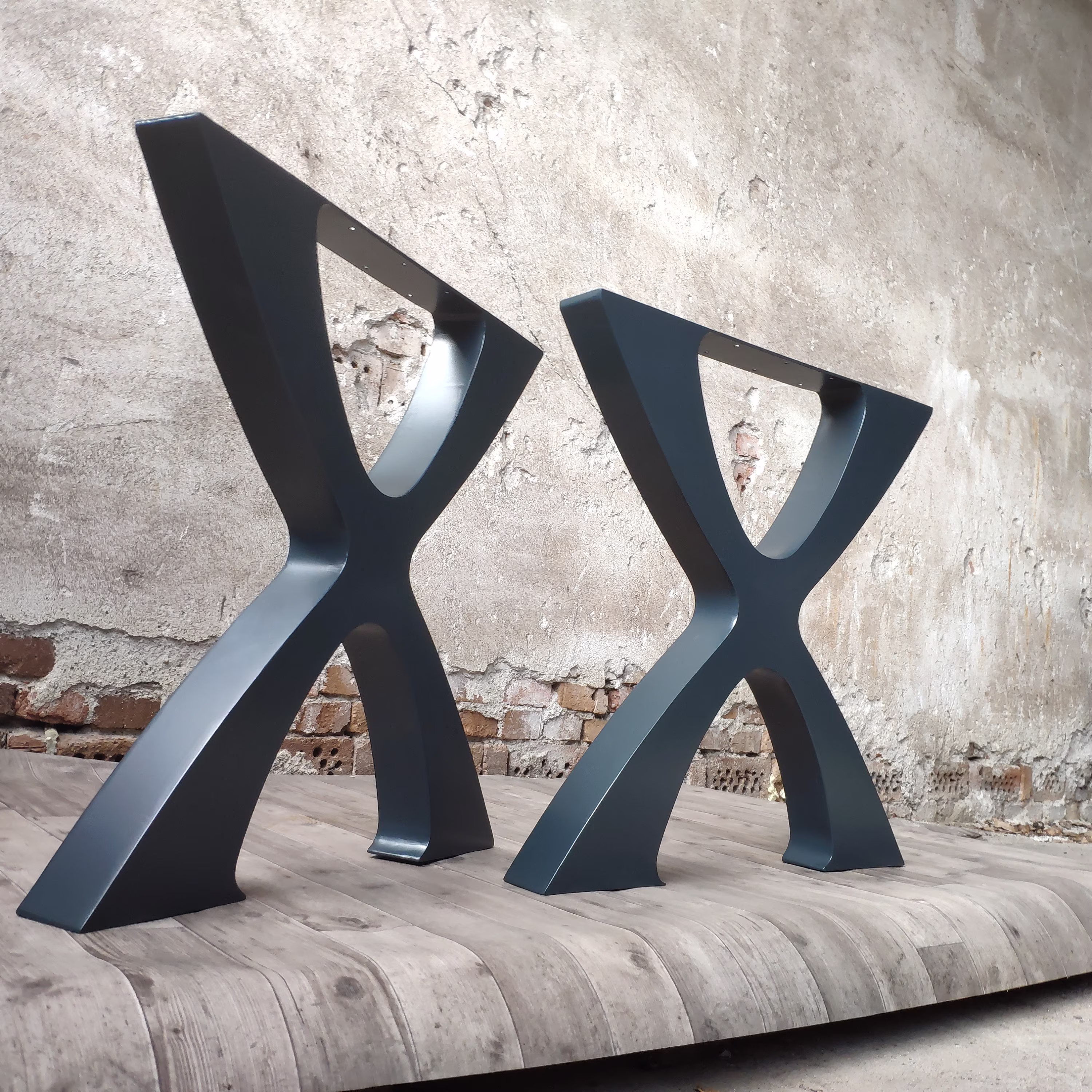 Dining Table Legs With Modern X Shape Design. Designer Edition For Rustic, Or Industrial Deco. Premium Quality [Flndxx8]