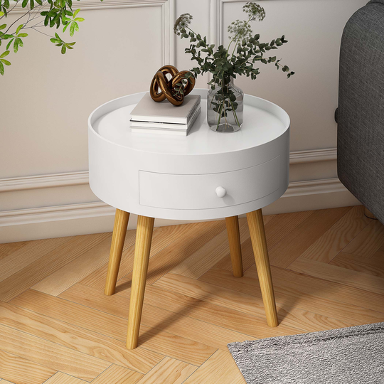 18"H Storage Drawer Bedside Table,Coffee Table