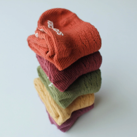 Fall 2021 Crochet Non-Slip Fall Colored Knee High Socks, Mustard High, Baby Little Girls Socks