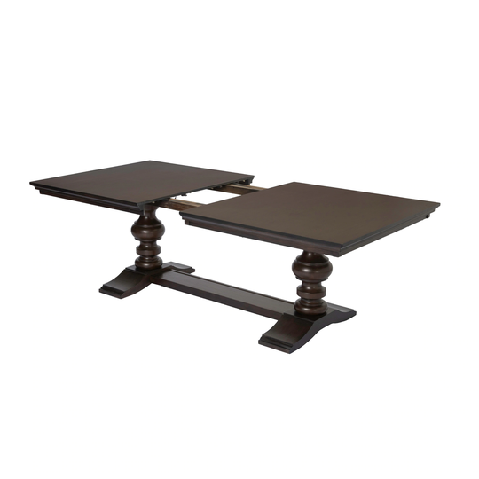 Best Quality Furniture Cappuccino Dining Table with 20-inch Extension Leaf