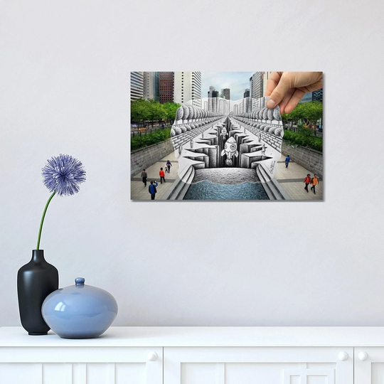 iCanvas "Pencil vs. Camera - 77" by Ben Heine Canvas Print