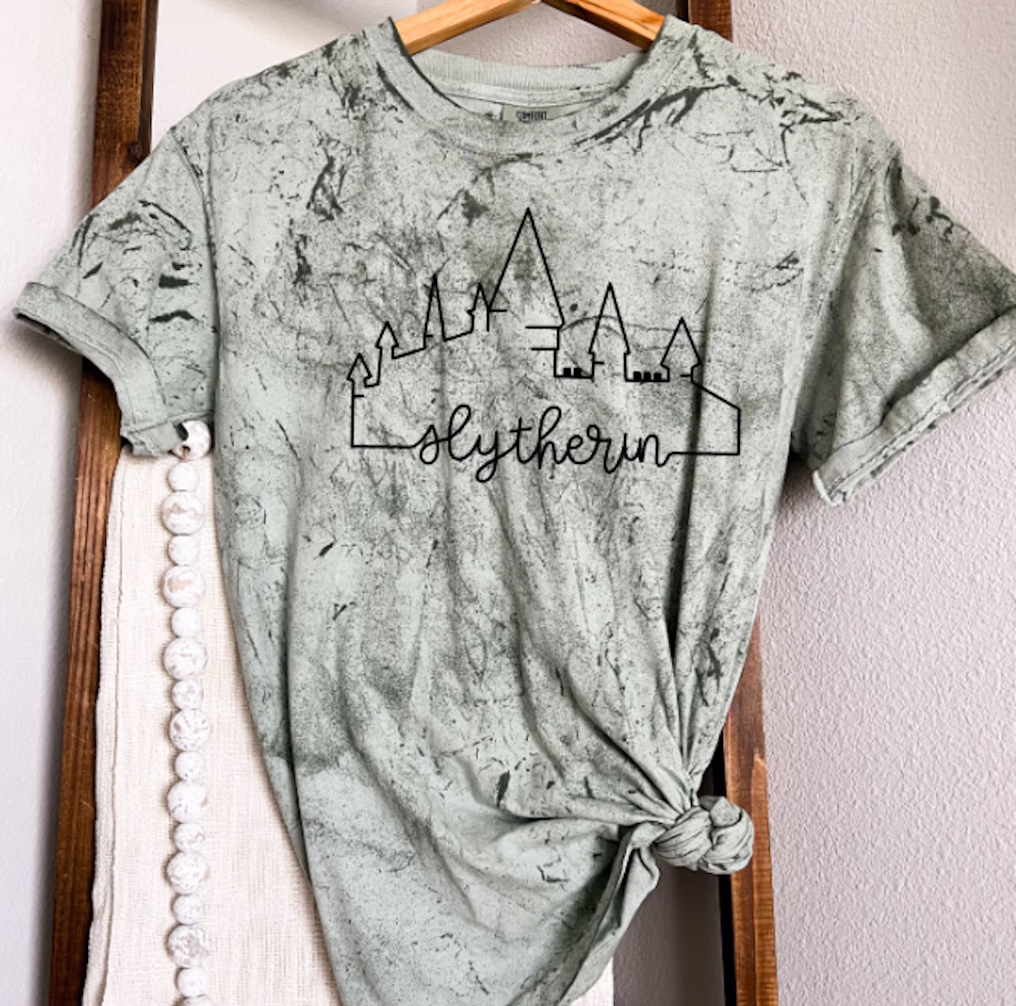 Color Blast Wizard House Tee, Comfort Colors Fan Gift, Sorted House, Fandom Book Lover Pottery Shirt