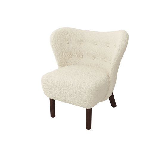 Modern Accent Chair with Solid Wood Legs for Living Room