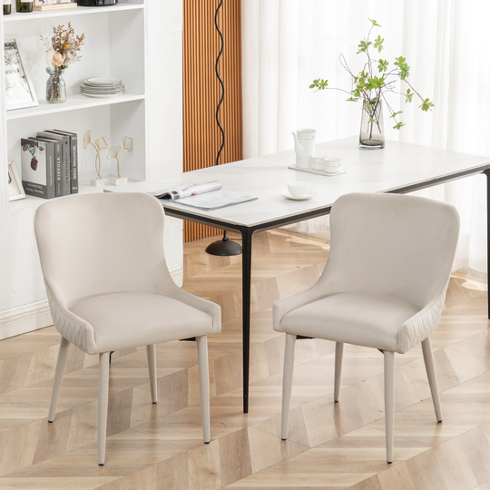 Modern Elegan Velvet Tufted Dining Chair Accent Chair Side Chair(Set of 2)