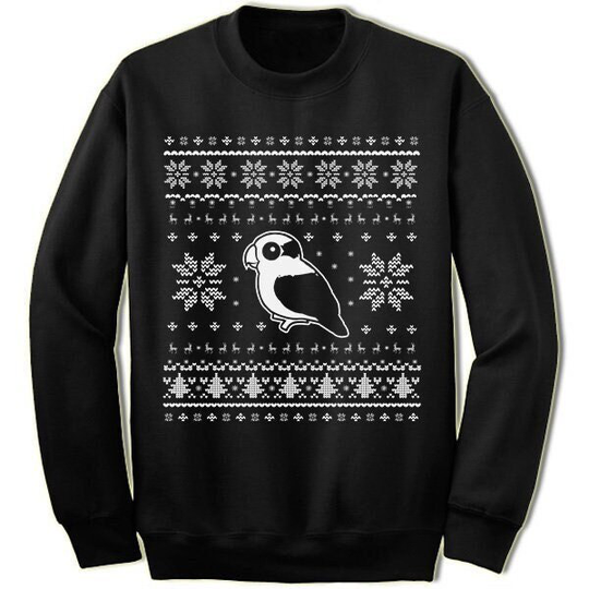 Parrotlet Christmas Sweater Sweatshirt. Ugly Xmas Sweater. Bird Owner