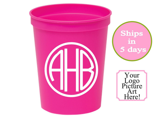 One Color Personalized Custom 16Oz Stadium Cup|Stadium Cups For 4Th Of July| Wedding Party Cups| Birthday