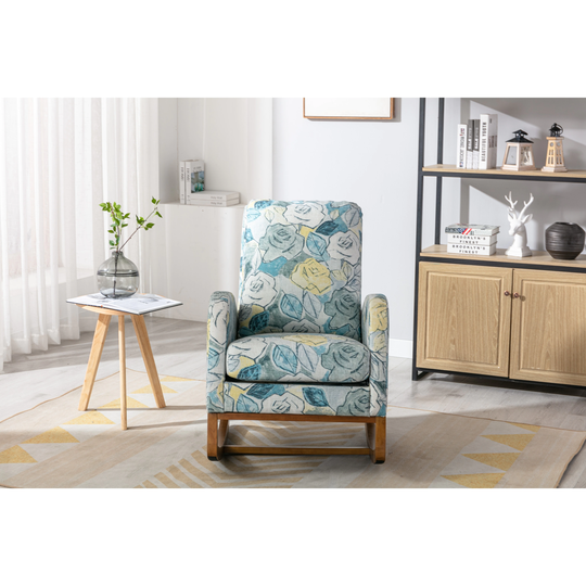 Rocking Chair Nursery Glider Rocker Chair Tall Back Upholstered Accent Armchair for Living Room Bedroom Office
