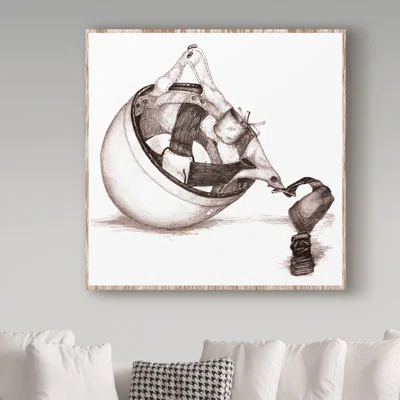 'Jockey Helmet 1' Graphic Art Print on Wrapped Canvas
