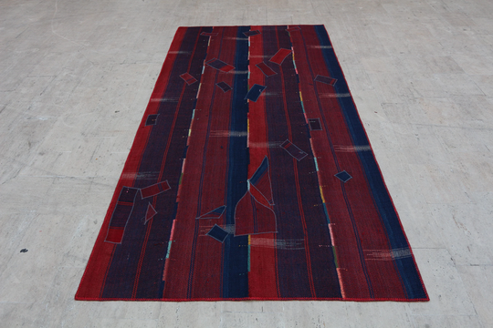 6x10 Bright Colorful Patchwork Modern Decor Floor Rug Boho Vintage Distressed Kilim Oushak Natural Wool Hand Woven 312x176 cm