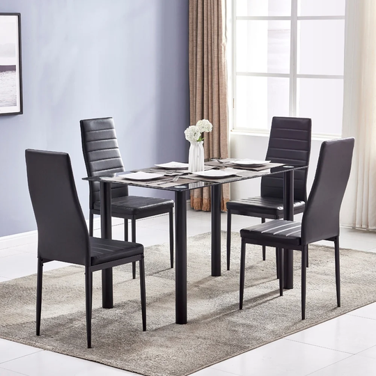 Household Simple Round Tube Table Leg Table Desk Black