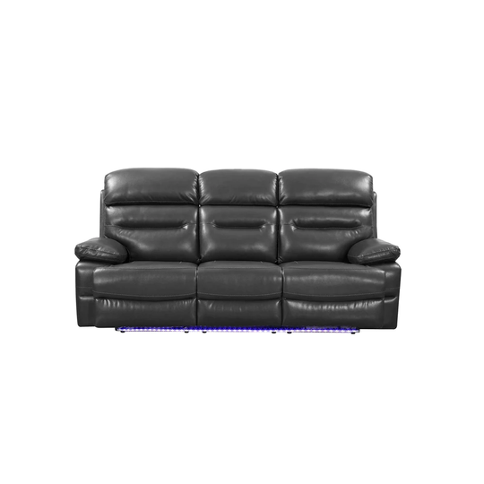 89" X 40" X 41" Gray Power Reclining Sofa - 89" X 40" X 41"