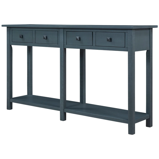 Entryway Table Console Table with Drawer and Bottom Shelf for Living Room