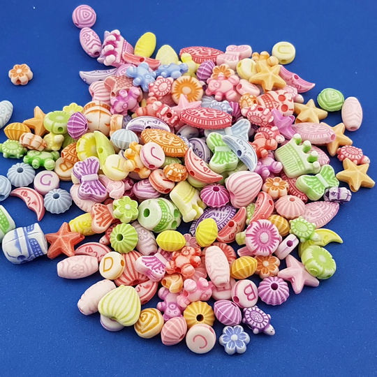 Colorful Beads Mix, Kids Bracelet, Acrylic Color Mix, Colorful Kids Bead Acrylic Beads, Funny Beads, 30 Mix