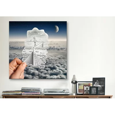 'Pencil with Camera 52 - Tightrope Walker' by Ben Heine Photographic Print on Wrapped Canvas