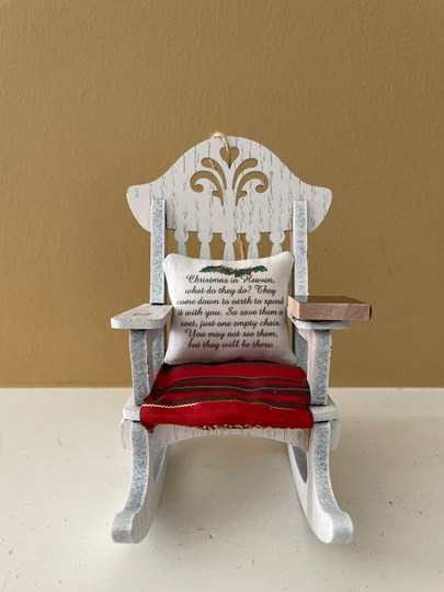 This Beautiful Rocking Chair Ornament Is The Perfect Way To Show Your Love For That Special Deceased Christian