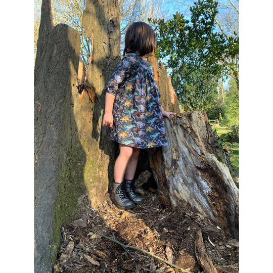 Paper Sewing Pattern Girls' Smock Dress, Size 6 Mos To 9 Yr., Zara, ||Two Stitches|