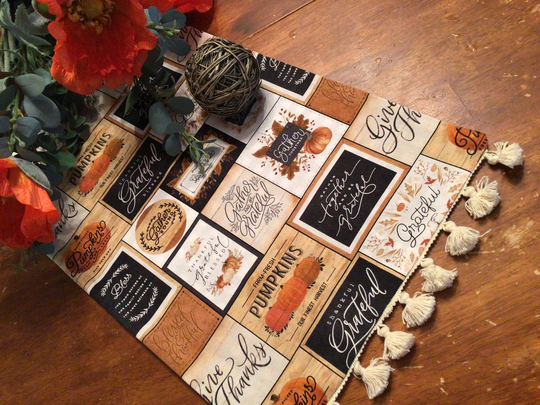 Fall Table Runner Pumpkin Farmhouse Thanksgiving Tablerunner Fall Classic Truck Autumn Plaid