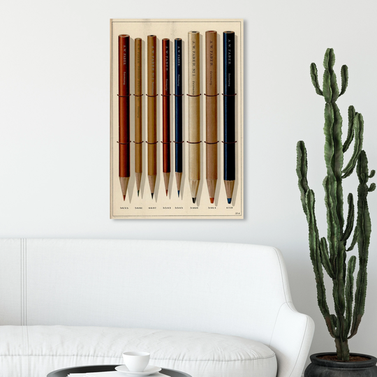 Oliver Gal 'Colored Pencils II' Education and Office Wall Art Canvas Print - Brown, Red
