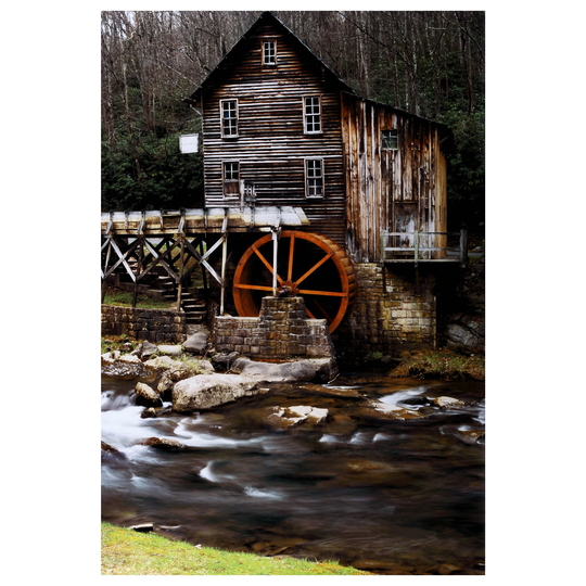 Yosemite Home Decor River Mill Tempered Glass Art - Multi-color