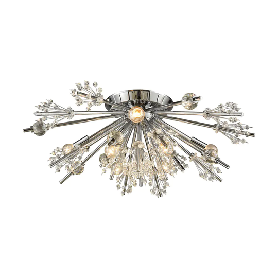 Elk Starburst 8-light LED Semi Flush in Polished Chrome