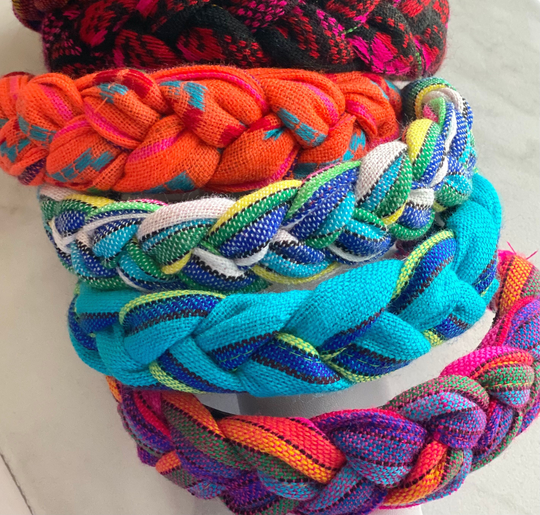 Mexican Braided Headband, Colorful Headbands, Cambaya Headbands, Turbans, Turban Women, Gift For Her, Turbante Mexicano