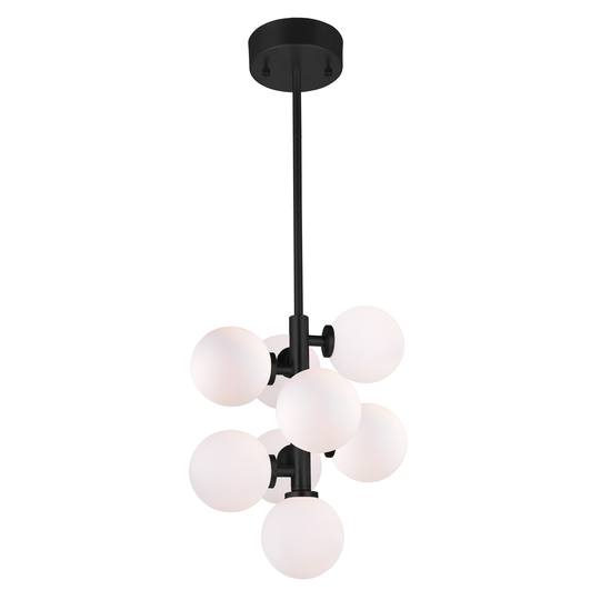 8-light Black Pendant