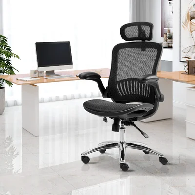 Office Chair --Ergonomic Mesh Chair Computer Chair Home Executive Desk Chair Comfortable Reclining Swivel Chair High Back With Wheels And Adjustable H