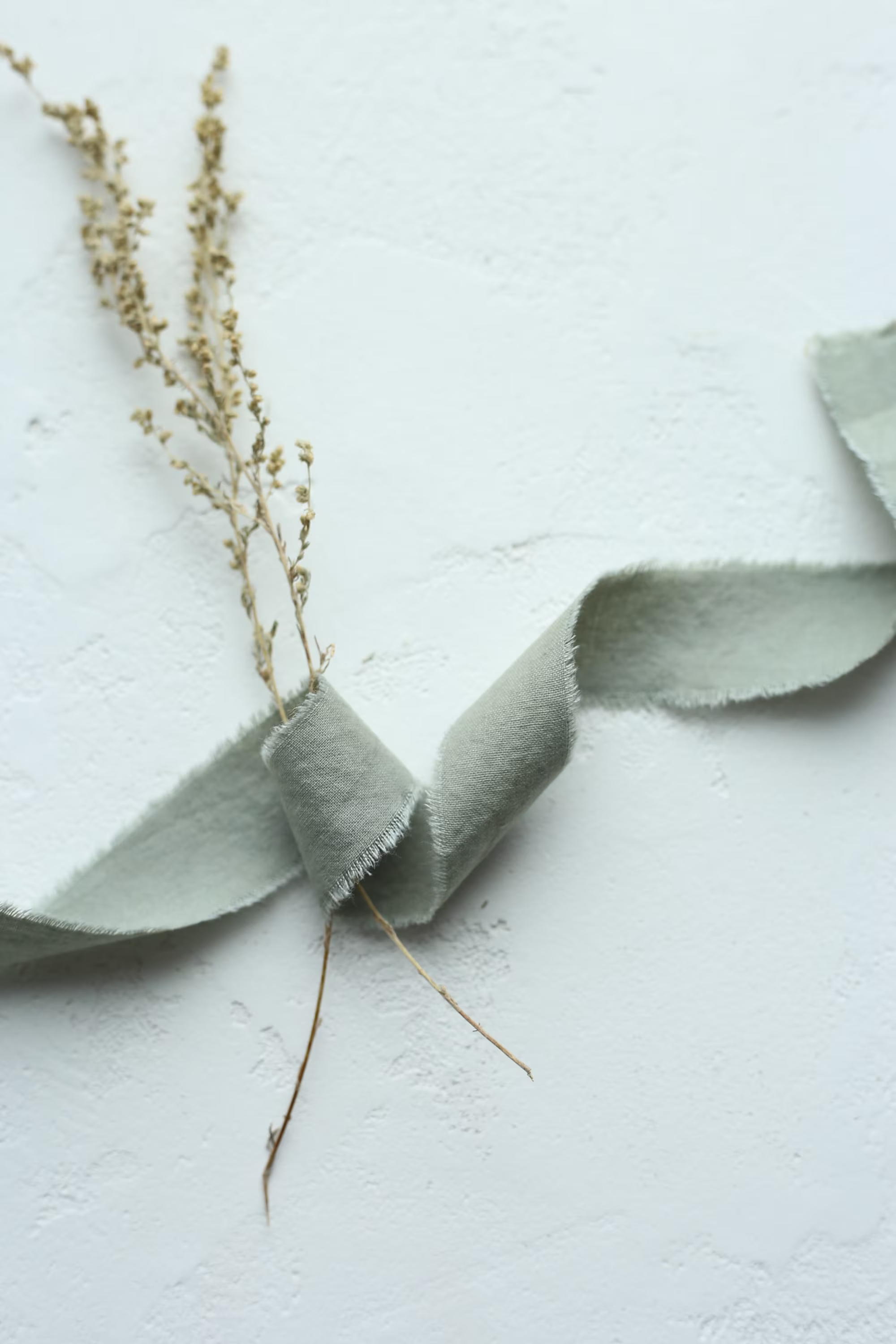 Dispatches From Usa/Sage Green Hand Dyed Cotton Ribbons For Wedding Bouquets Or Invitations Without Spools Made in Ukraine