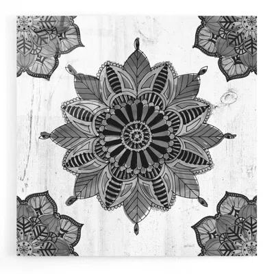 Mandala Morning VI Black and White by Anne Tavoletti - Unframed Graphic Art