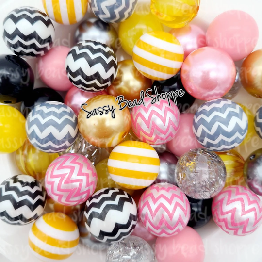 Pencil Me in 20mm Bubblegum Beads Set Of 24, M&m Bubbles, Bubble Gum Beads, Chunky Bead Mix, Bulk For Beadable Pens