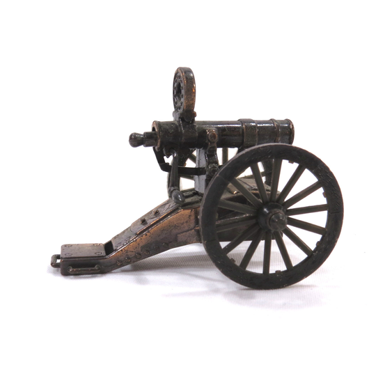 Vintage Die Cast Cannon Miniature Pencil Sharpener