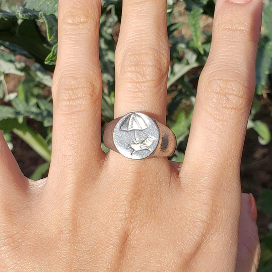 Beach Chair Wax Seal Signet Ring