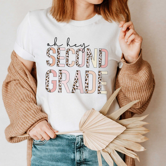 2nd Grade Teacher Shirt, Oh Hey Second Leopard 2022-2023 Team Tshirt, Squad, Hello Admin Office Ladies