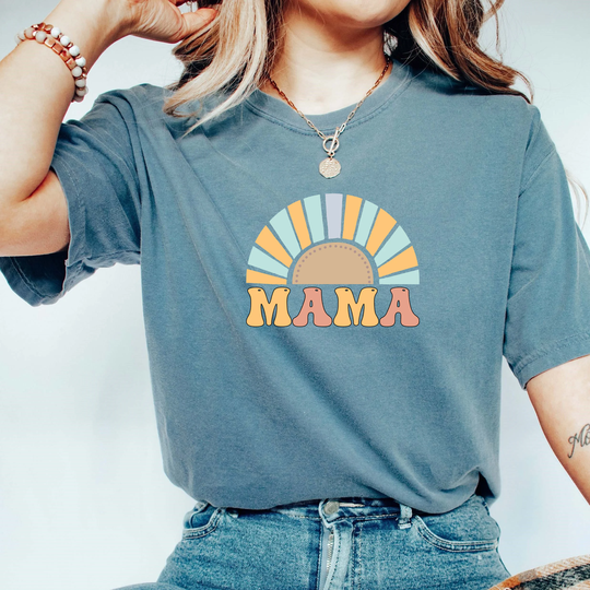 Comfort Colors Boho Shirt, Mama Rain Comfy Oversized Lover Celestial Aesthetic Shirt