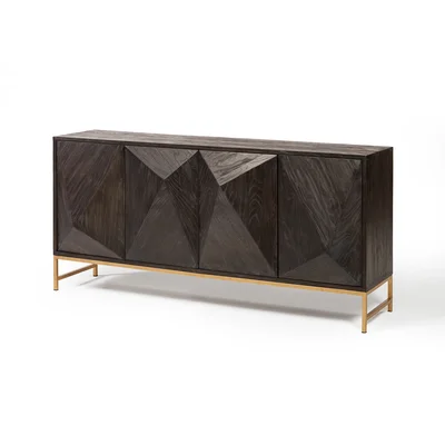73" Wide Oak Wood Sideboard