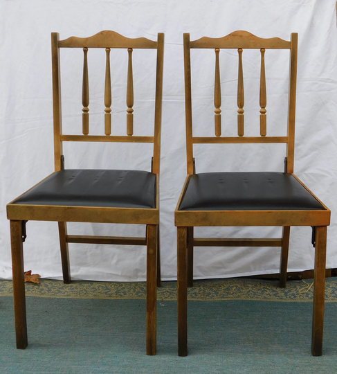 Vintage Chairs, Leg-O-Matic Folding Chairs, Collapse-O-Matic, 1950's Rv Airstream Camper, Original, Rare Find, USA Made, Convo On Shipping