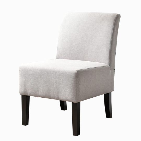 Porch & Den Lamar Fabric, Wood Armless Slipper Chair