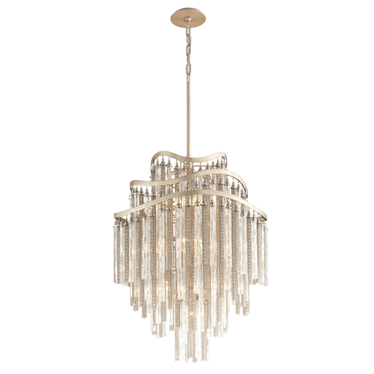 Corbett Lighting Chimera 10-light Silver Pendant Entry