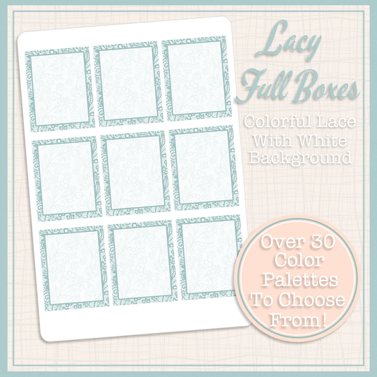 Colorful Lace | Full Box Stickers Lacy Frame 9 Total
