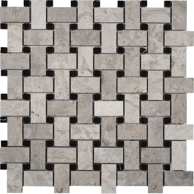 1" x 2" Marble Basketweave Mosaic Wall & Floor Tile