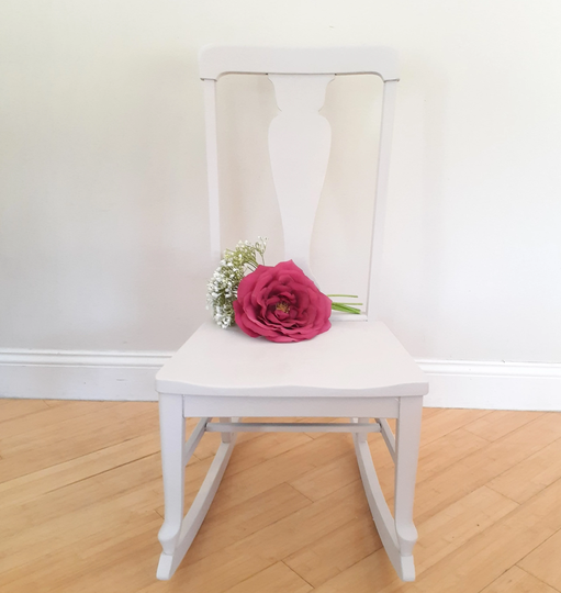 Vintage Child's Pink Rocking Chair