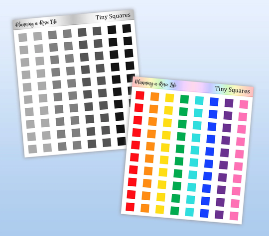 Tiny Square Stickers, Colorful Checkbox Functional Stickers