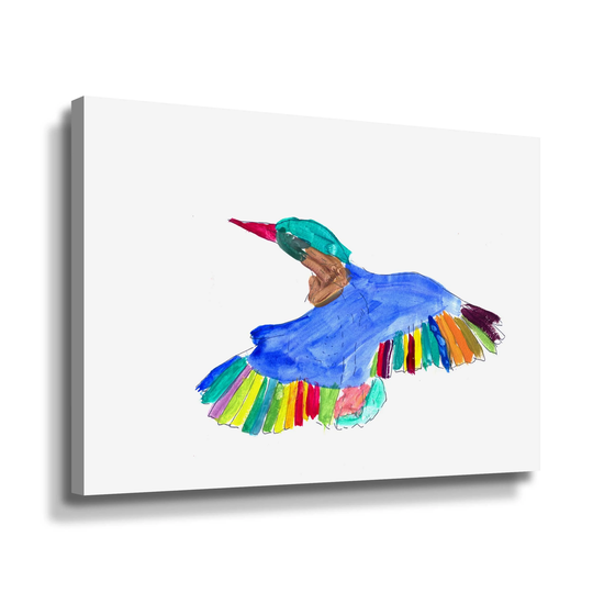 The Colorful Kingfisher Gallery Wrapped Canvas