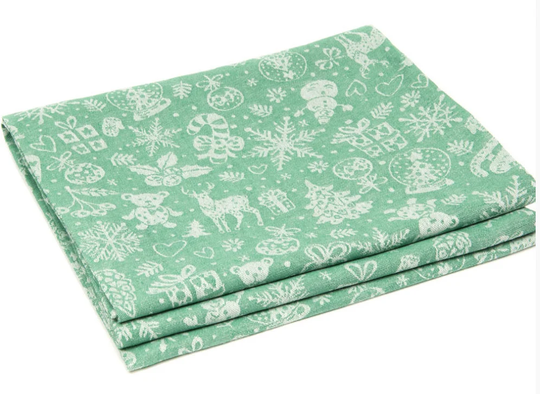 Christmas Linen Tablecloth, Table Top, Cover, Tablecloth